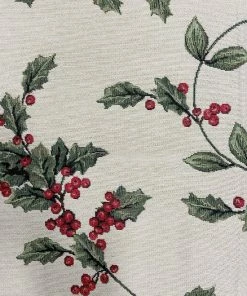 Hete verkoop ???? Emme Tafelloper - Luxe Gobelinstof - Mistletoe - Kerst - Hulst - Loper 140 Cm ❤️