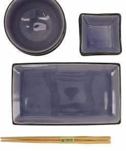 Hete verkoop ???? Tokyo Design Studio Glassy Blue Sushi Servies - 8 Delig - 2 Persoons ???? -Bourgogne Shop 550x737