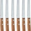 Nieuw ???? Vaggan Steakmessen Set Houten Handvat 6 Stuks ????