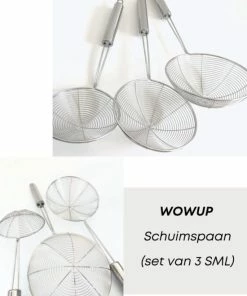 Coupon ???? Wowup Schuimspaan Set Van 3 | Frituurspaan | Frituurschep | Voedsel Zeef | Schuimspaan Volledig RVS | Schuimlepel | Vergietlepel | Ophangbaar | Aardappels/groente/pasta Afgieten | Ø11.5 Cm & Ø13.5 Cm & Ø15.5 Cm ✔️ -Bourgogne Shop 550x777 2