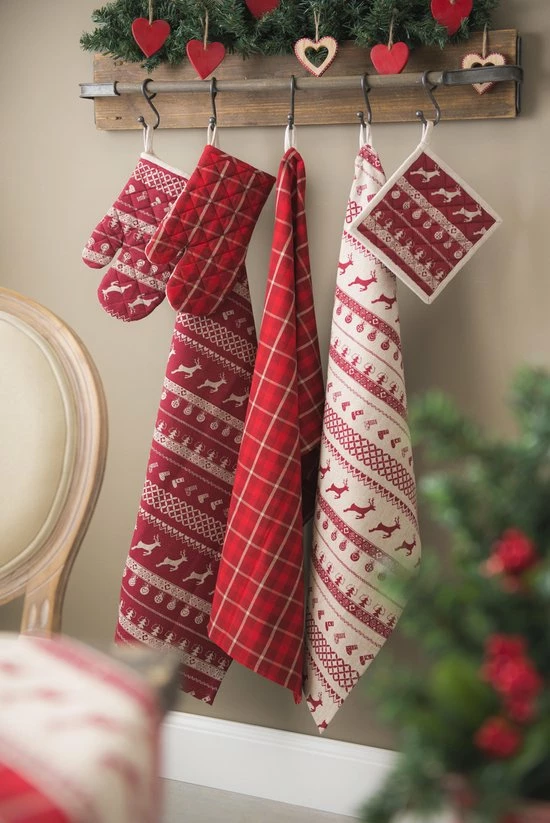 Uitgang ???? Clayre & Eef Theedoek 50x85 Cm Rood Beige Katoen Rechthoek Kerst Vaatdoek Keukendoek Schotelvod ???? 3 Uitgang ???? Clayre & Eef Theedoek 50x85 Cm Rood Beige Katoen Rechthoek Kerst Vaatdoek Keukendoek Schotelvod ???? - Afbeelding 3