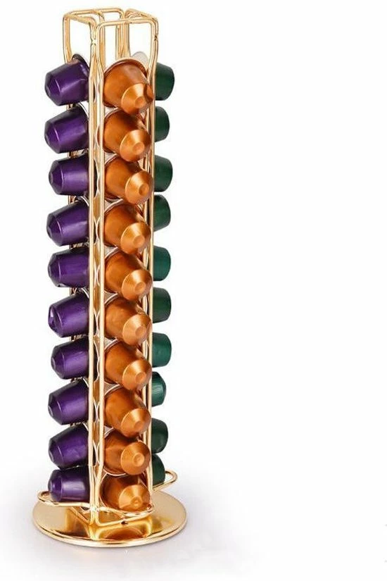 Goedkoop ✨ Merkloos Draaibare Capsulehouder - Geschikt Voor Nespresso En Compatible Capsules - 40 Stuks -goud ✨ 7 Goedkoop ✨ Merkloos Draaibare Capsulehouder - Geschikt Voor Nespresso En Compatible Capsules - 40 Stuks -goud ✨ - Afbeelding 7