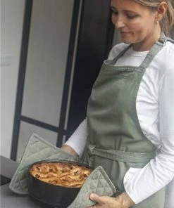 Uitgang ???? Walra Pannenlappen 2 Stuks Cook And Trail - Met Ophanglusje - 20x20 Cm - 100% Katoen - Legergroen ⌛ -Bourgogne Shop 550x825 29